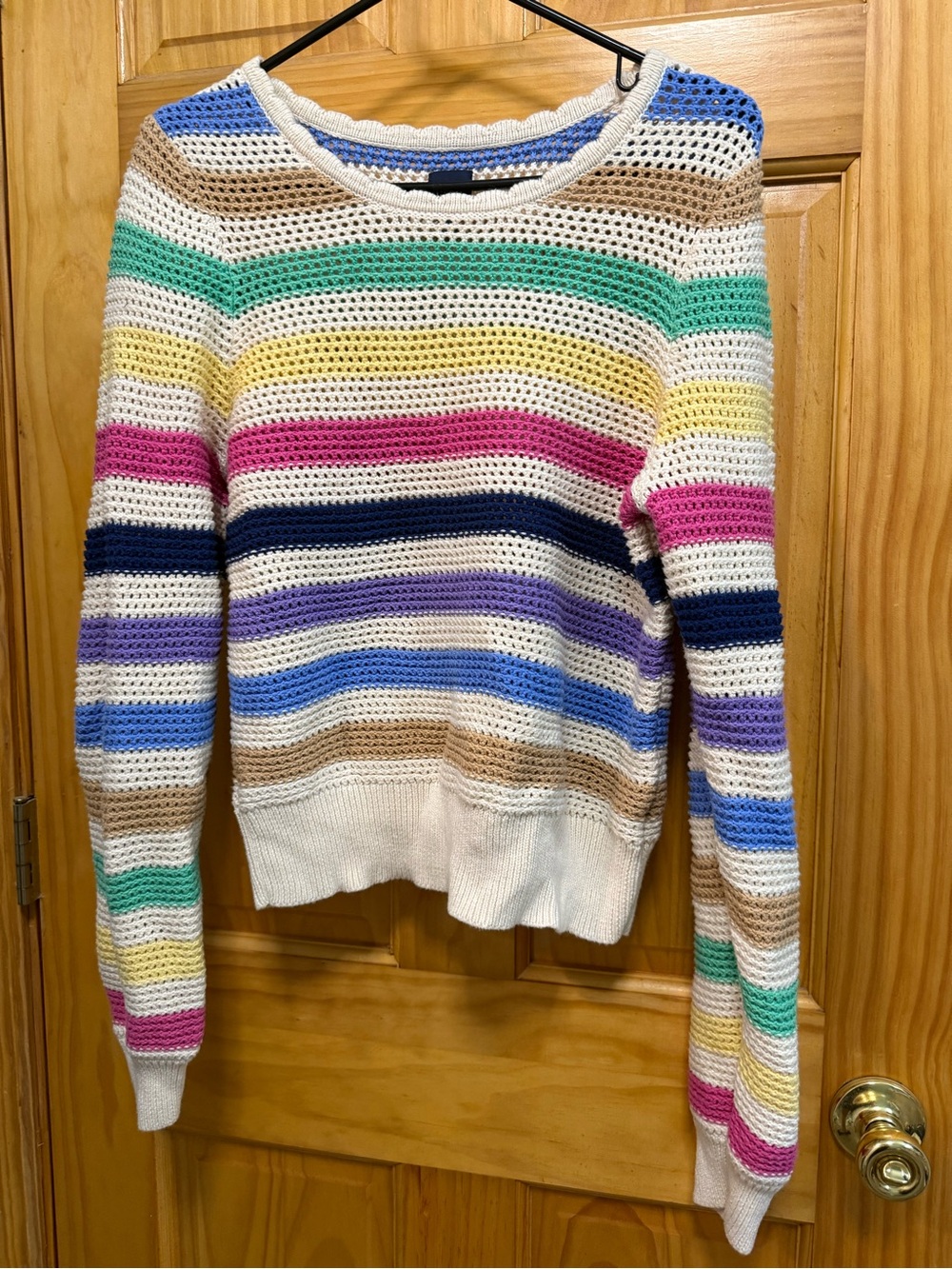 Gap Striped Open-Knit Multicolor Sweater size M